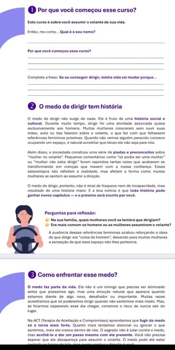 Curso | Superando o Medo de Dirigir